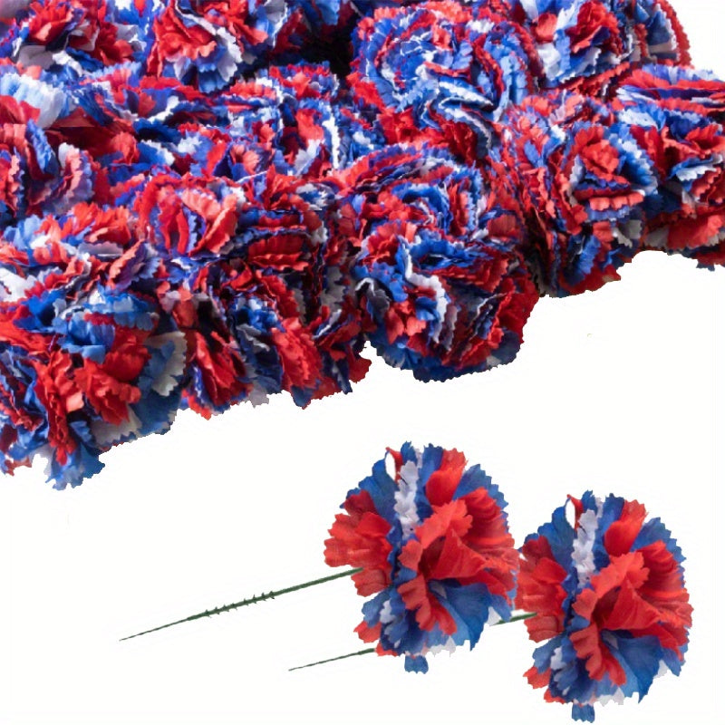 50 Pieces Silk Carnation Flowers for Wedding Decorations DIY Craft