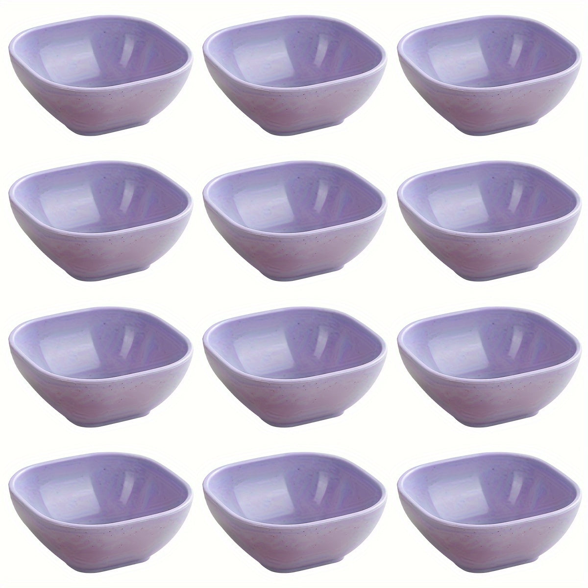 8 to 12 Square Ceramic Sauce Bowls for Korean, Chinese, Middle Eastern Cuisine