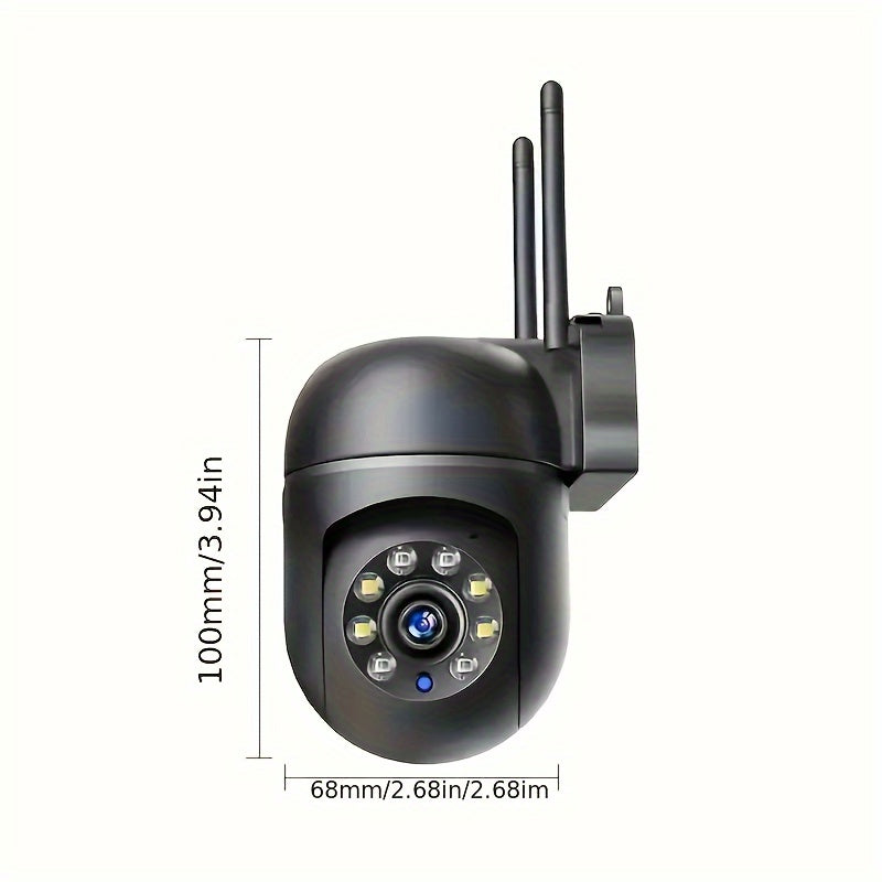 Cámara de seguridad WiFi HD 1080P con visión nocturna, audio bidireccional, alertas de movimiento, panorámica de 355°, para uso en interiores, con alimentación USB