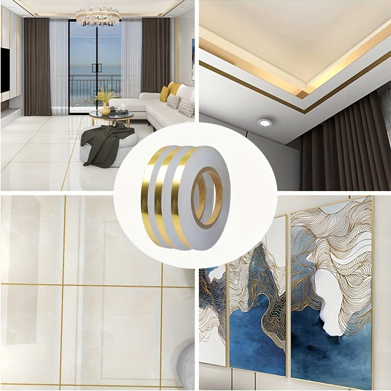 Self-Adhesive Waterproof Plastic Tile Stripe Sticker for Living Room Floor Decoration