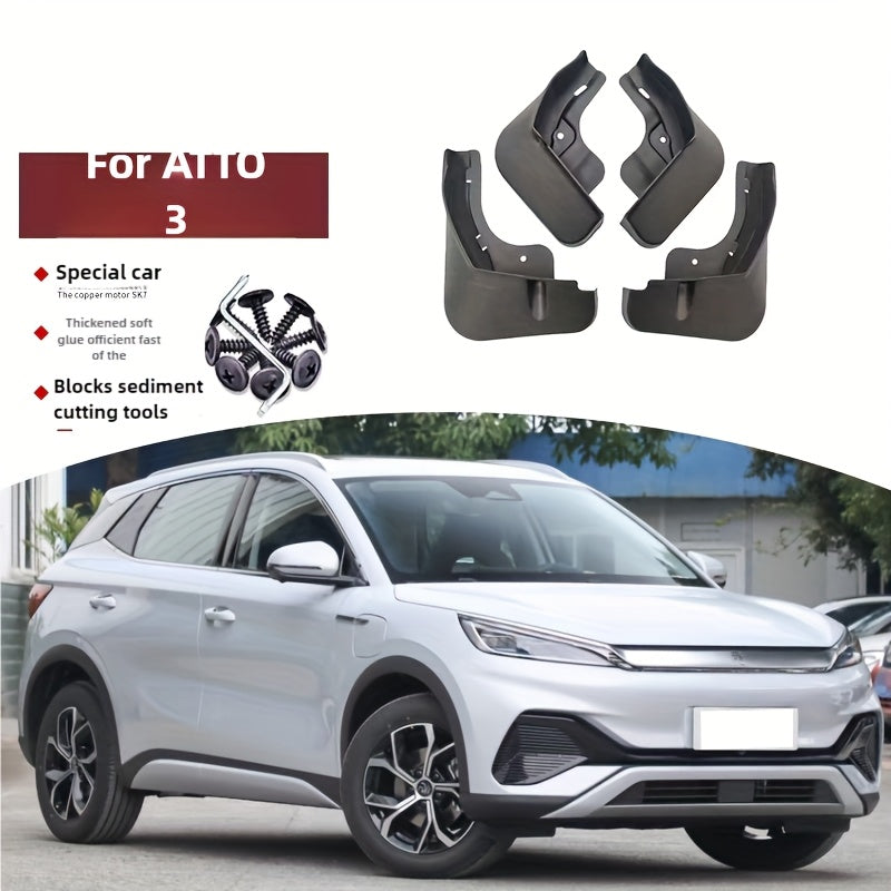 4-Piece Car Mudguards for Off-Road Front and Rear Wheel Splash Guards