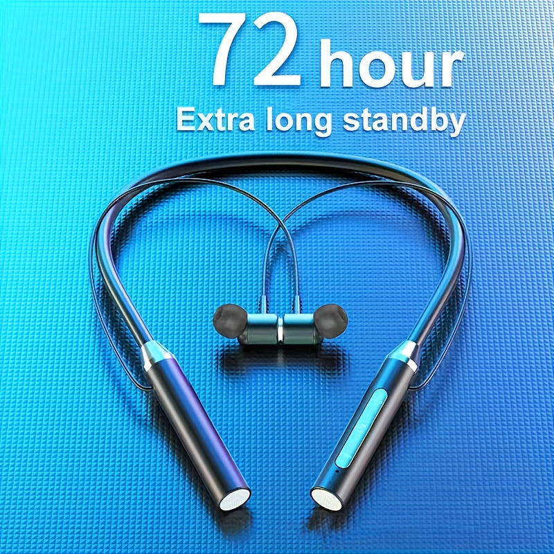 Auriculares inalámbricos para cuello con reducción de ruido ENC, batería de 72 horas, USB-C, para deportes y correr
