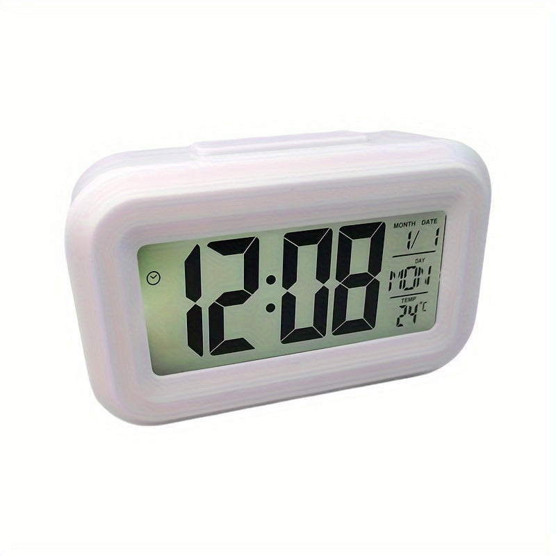 Digital Alarm Clock with Night Light Music Snooze Calendar and Thermometer