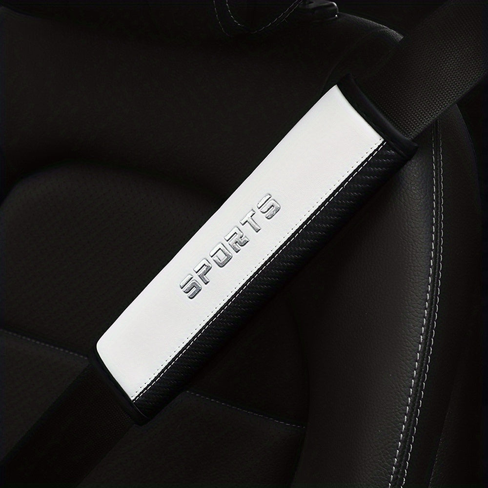 Universal PU Leather Car Seat Belt Shoulder Pads Comfortable Sponge Covers