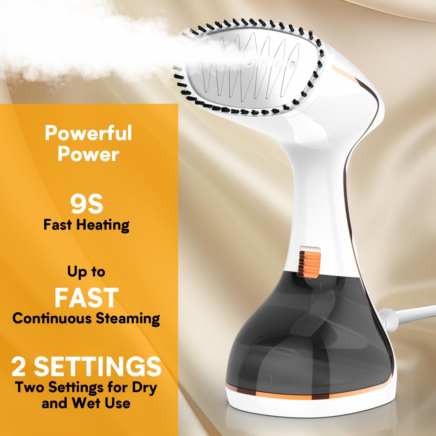 Handheld Garment Steamer 1780W Fast Heating 3 Steam Levels Wrinkle Remover