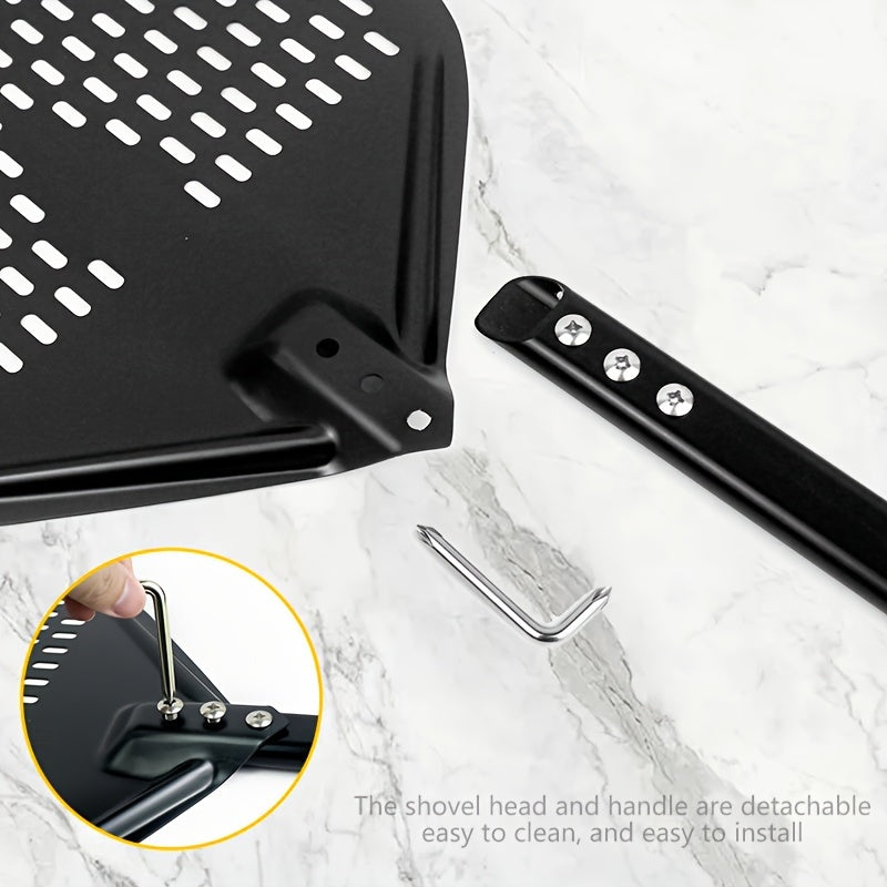 2 ta Pitsa Qaychi to'plami - Pishirish uchun kuchli alyuminiy va zanglamaydigan po'latdan yasalgan kesgich, Pitsa taxtasi kiritilgan