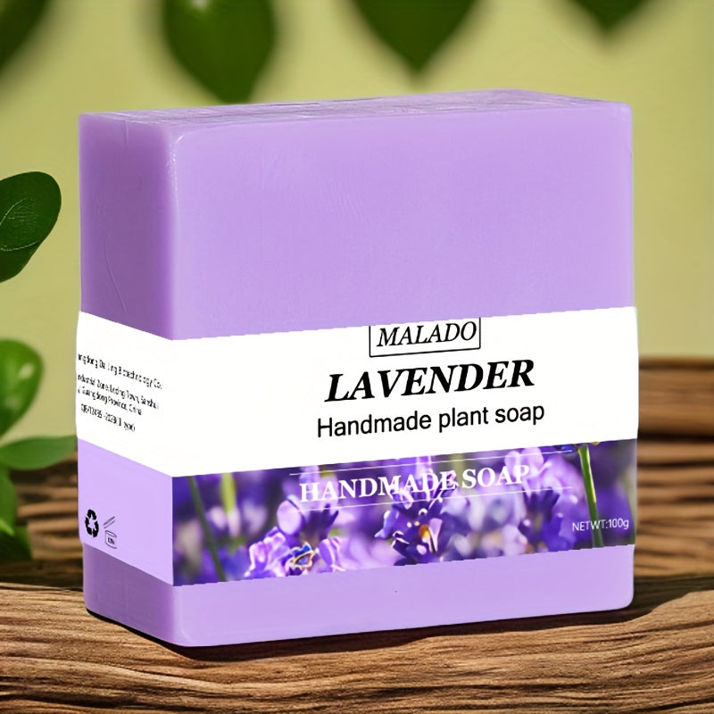 100g Lavanda Efir Moyi Sabuni kattalar uchun, soya qo'shilmasdan qo'l bilan tayyorlangan, lavanda bilan hidlangan, barcha teri turlari uchun mos.