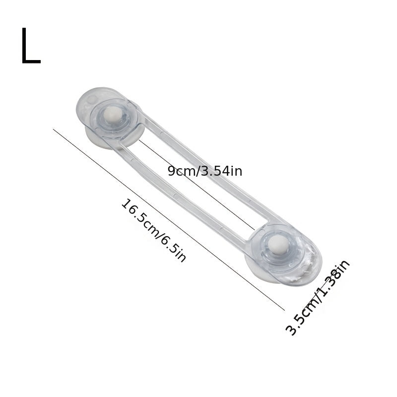 Child Safety Locks 10-Pack Transparent Strap Drawer Locks for Childproofing