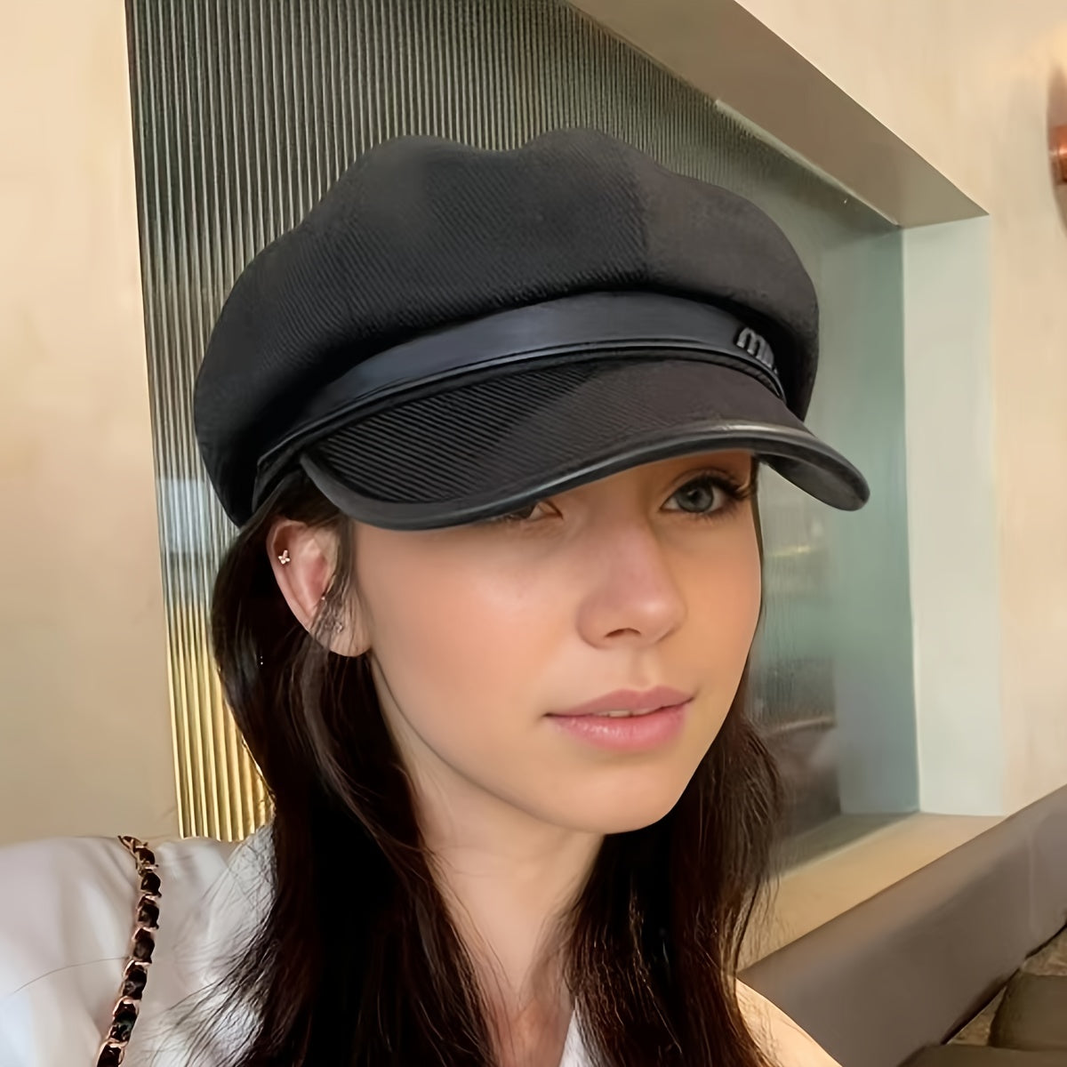 Women's Polyester Baseball Cap Adjustable Packable Casual Vintage Style Knitted Eight Panels