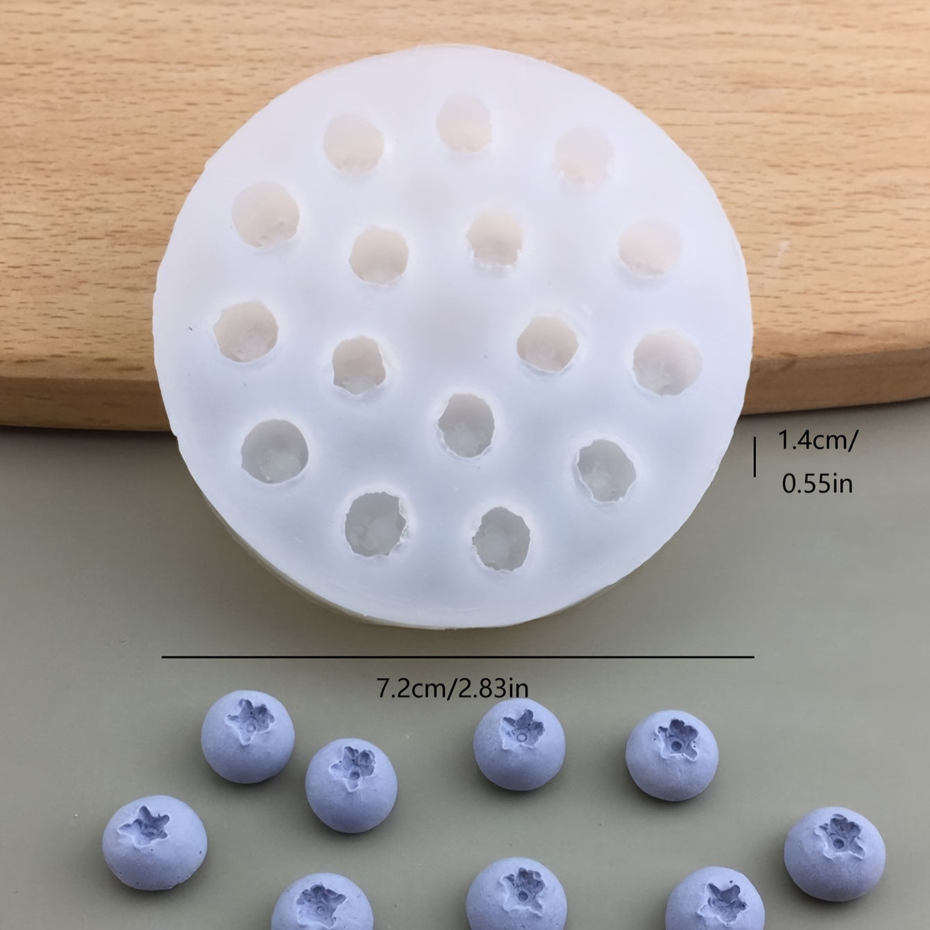 Blueberry Silicone Mold for DIY Treats Crafts Pudding Chocolate Candy Soap Candle Making Kitchen Supplies