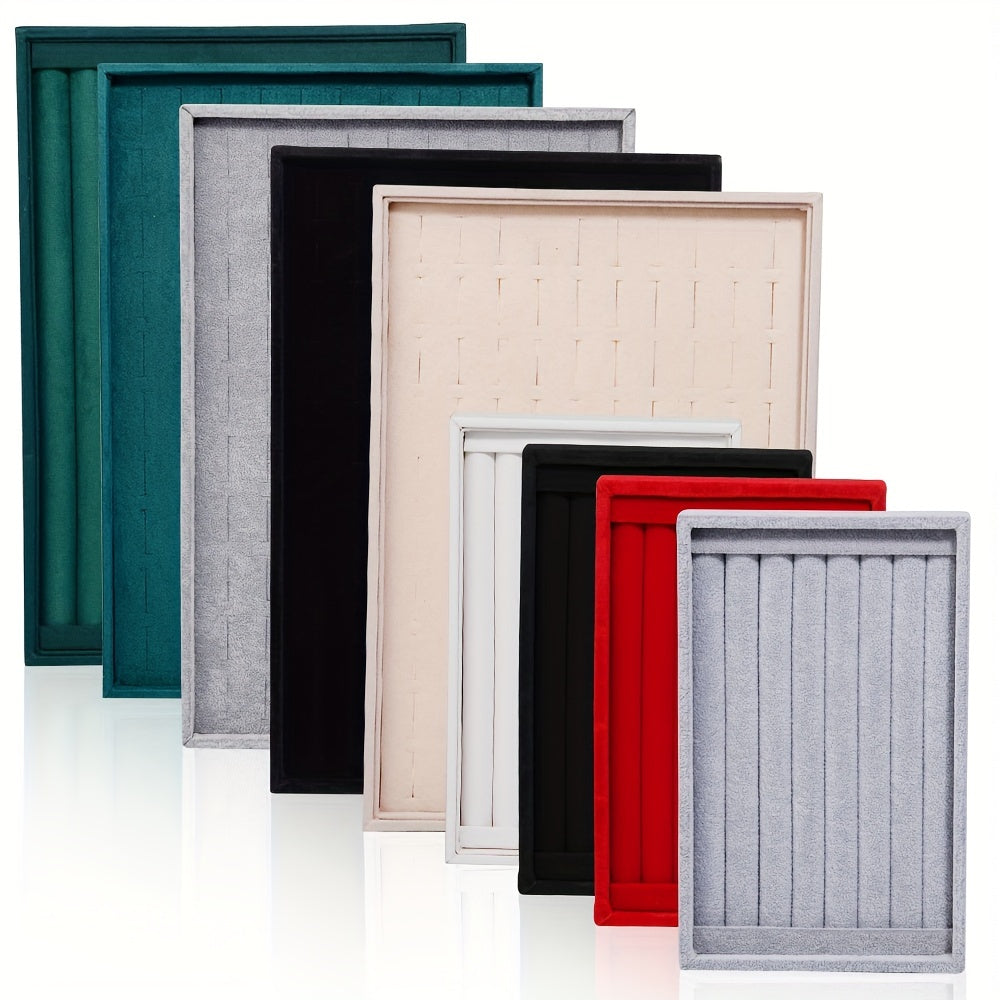 Velvet Jewelry Display Tray for Rings Earrings and Studs Organizer Storage