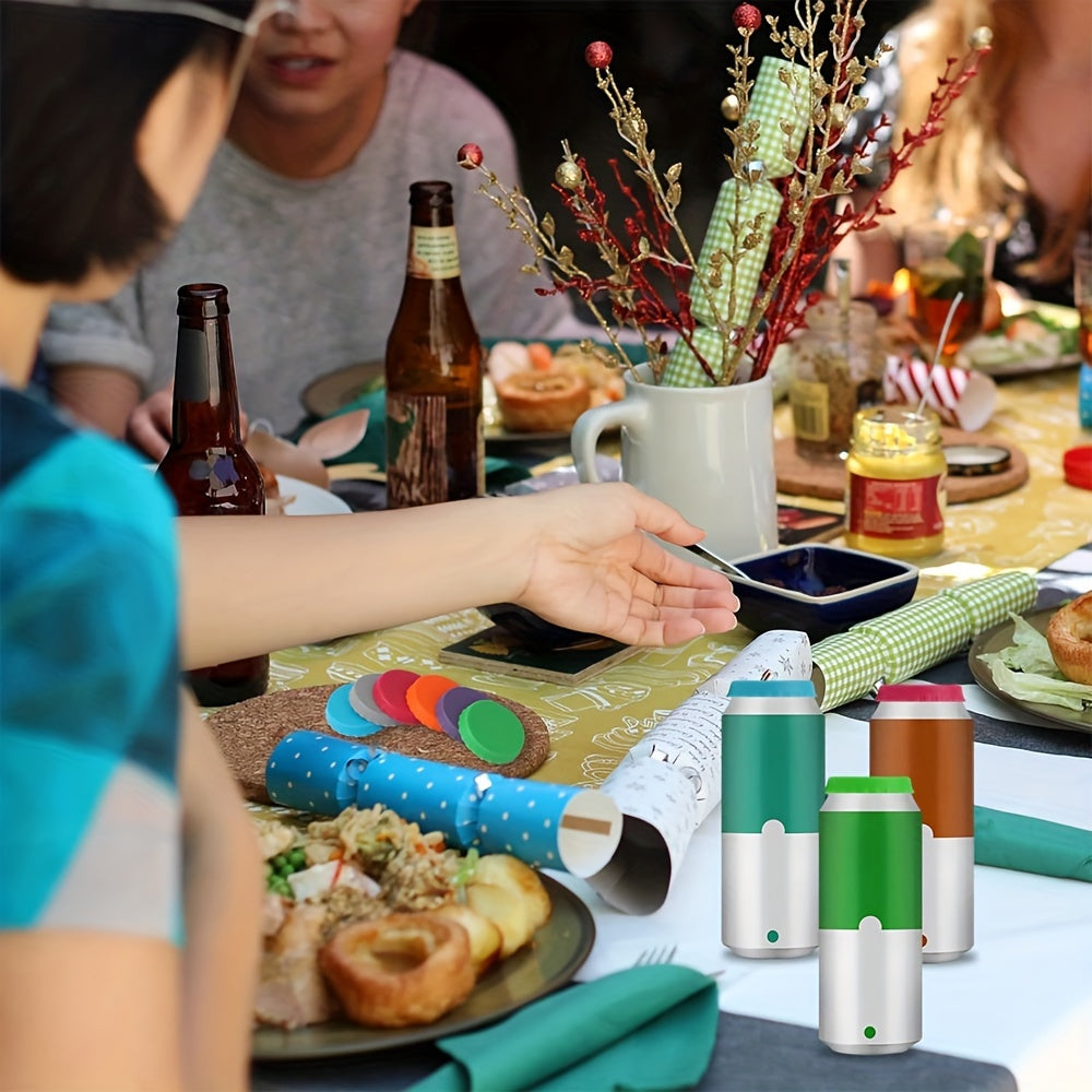 Olti silikonli soda qopqog'i, to'kilishlarni oldini oladi va standart soda bankalariga mos keladi. Ular turli ranglarda mavjud va shuningdek, sharbat va ichimlik bankalarini yopish uchun ham ishlatilishi mumkin.