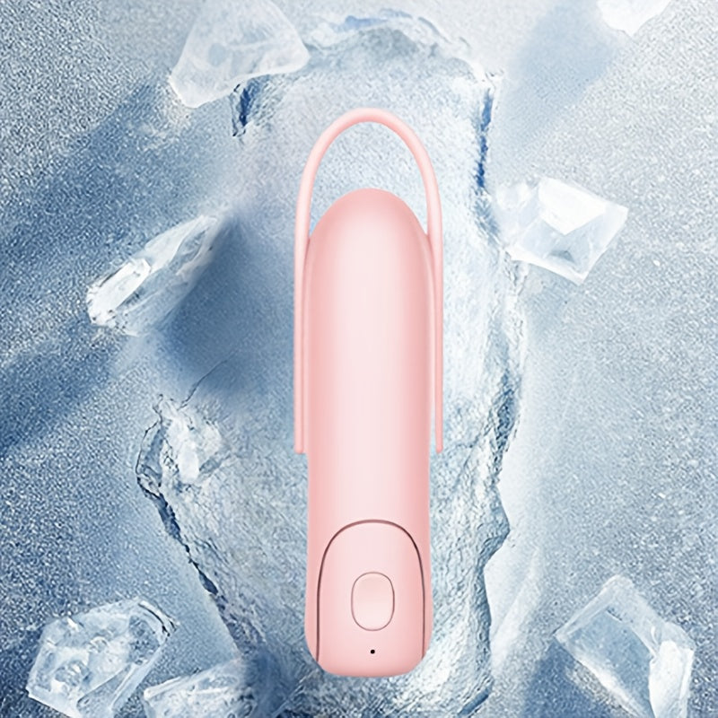 Pink Mini Portable Fan with Power Bank USB Rechargeable for Camping Travel Beach