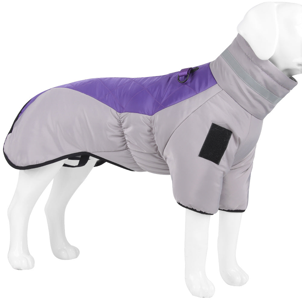Waterproof Winter Dog Jacket with Reflective Material D-Ring for Medium Breeds