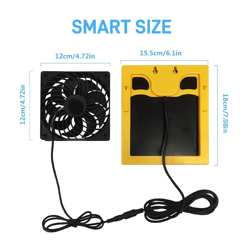 Мини-комплект солнечного вентилятора для курятника, теплицы, сарая для охлаждения