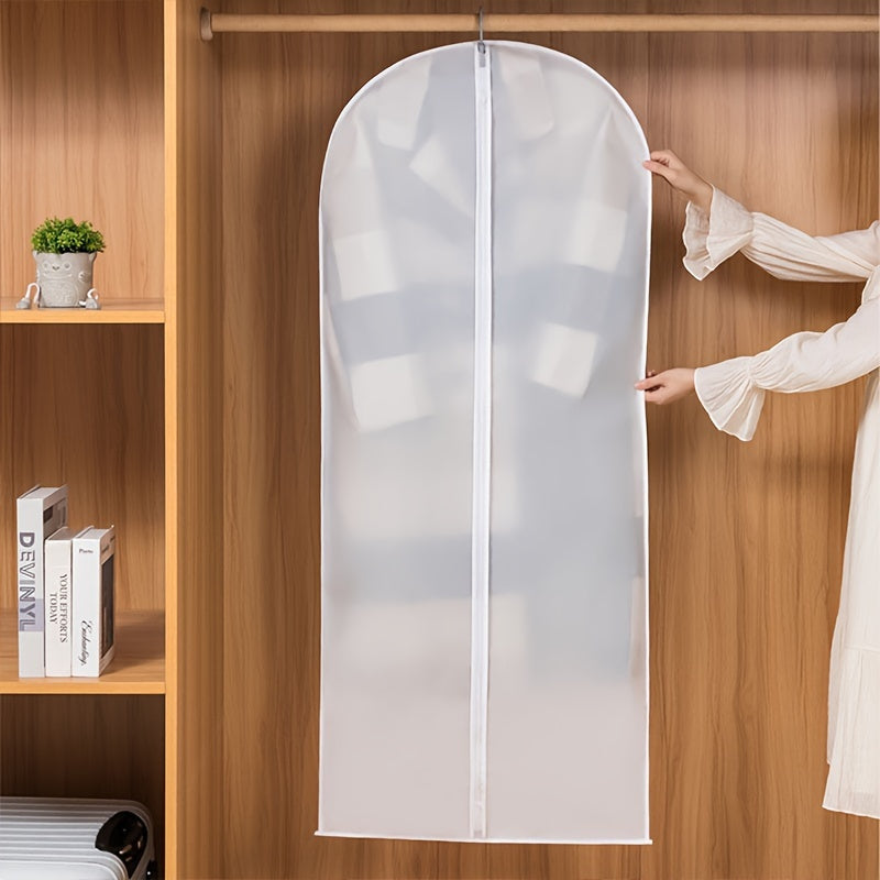 Juego de 5 fundas transparentes para prendas con bolsas de polvo a prueba de polvo con cremallera para almacenamiento en armario