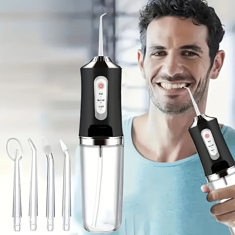 Electric Dental Water Flosser Portable Rechargeable USB High Frequency Pulse for Gum Health
