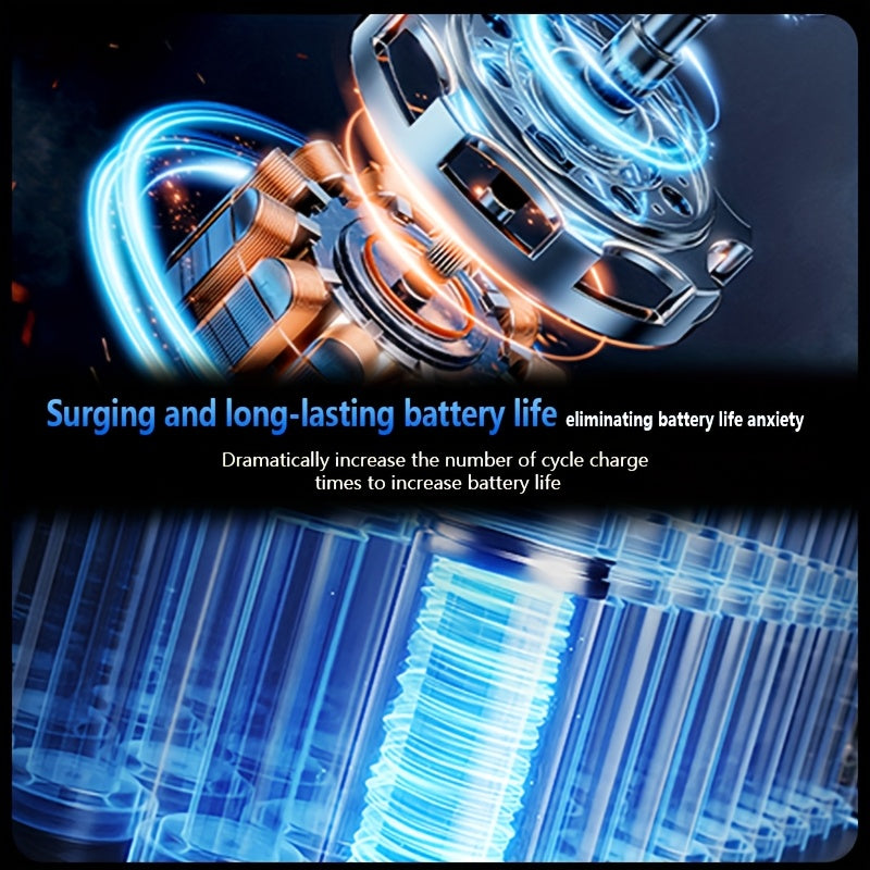 Portable Handheld Electric Blower with 130,000 RPM Brushless Motor USB Rechargeable for Dust Snow Leaves