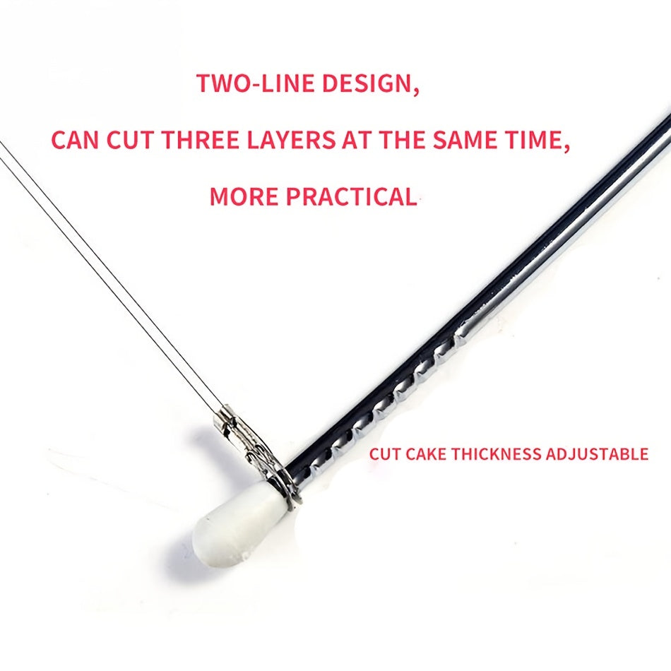 Adjustable Stainless Steel Cake Slicer for Baking and Decorating Kitchen Tool