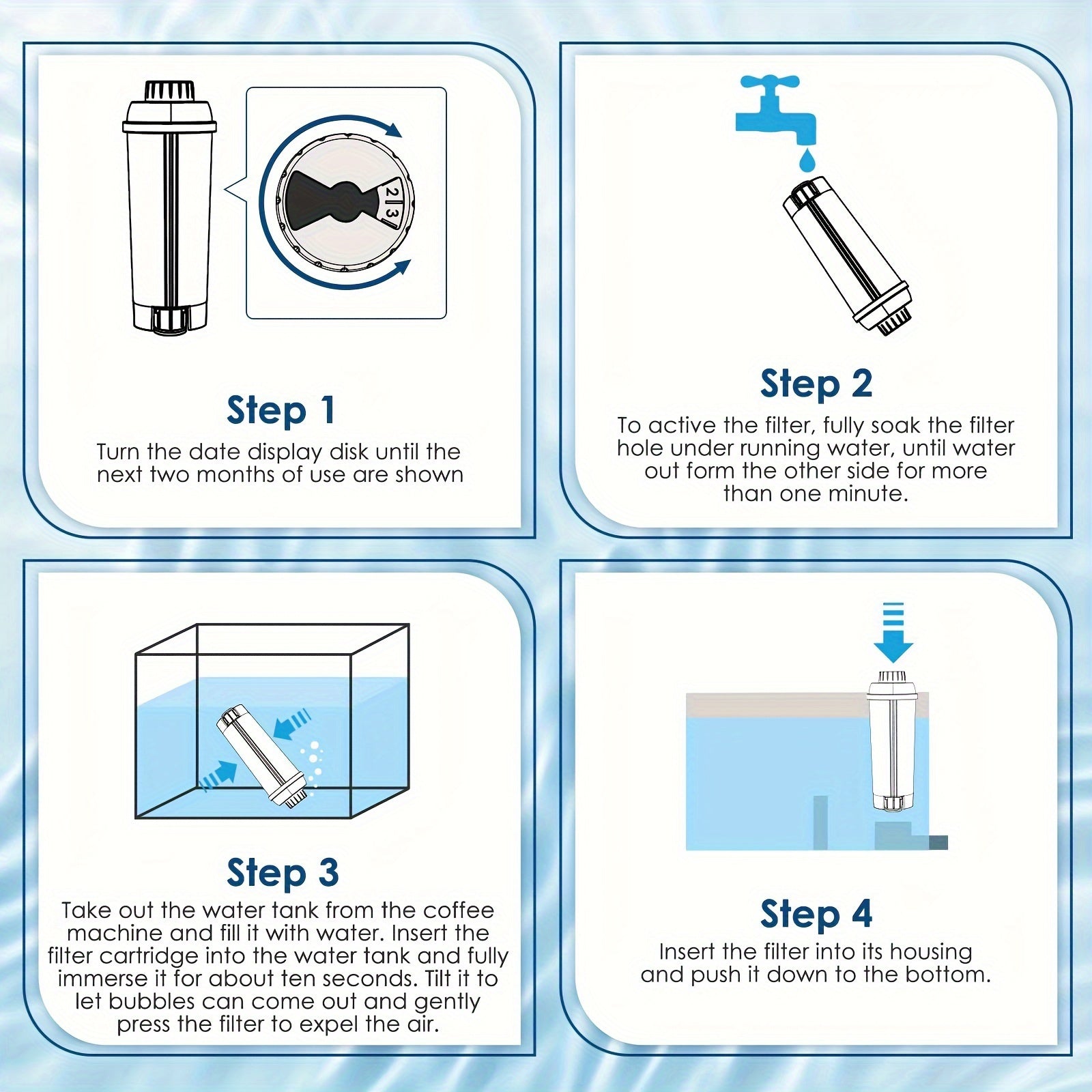 3pcs Coffee Machine Filter with Activated Carbon Compatible with ECAM ETAM BCO