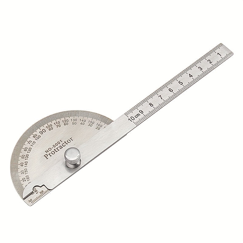 Stainless Steel Angle Measuring Ruler Protractor for Woodworking and Metal