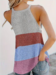 Women's Mixed Color Braided Vest Durable Fashion Layer