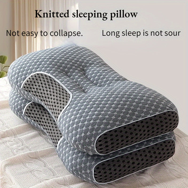 Cervical Pillow Set 2 Pack Memory Foam Orthopedic Neck Support Breathable Cover