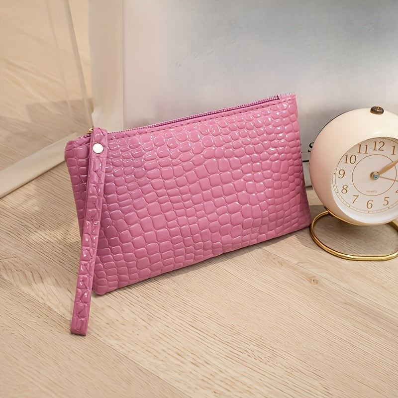 Red Minimalist Ladies' Handbag with Zipper Closure, Polyester Lining, Shoulder Strap