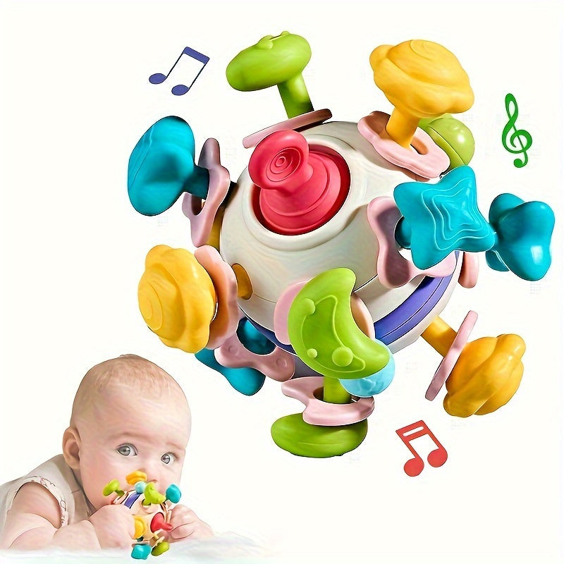 Baby Soft Training Toy for Infants Hand-Grabbing Practice Manhattan Space-Ball Theme