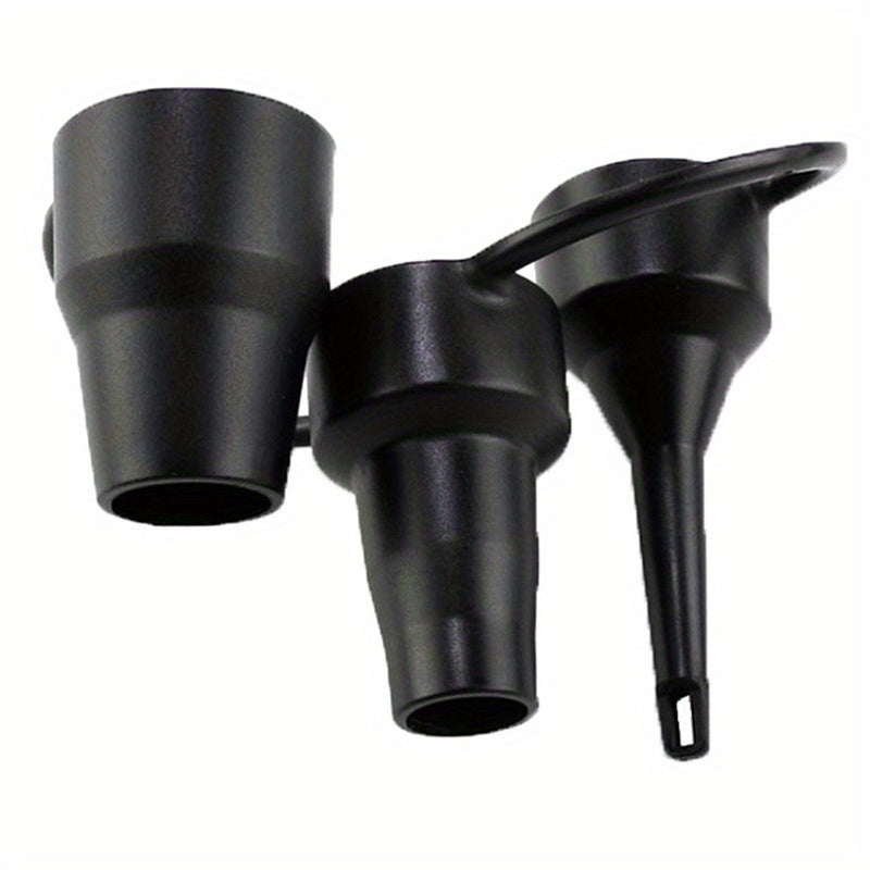 Air Compressor Nozzle Replacement Inflator Adapter with 3 Sizes Black