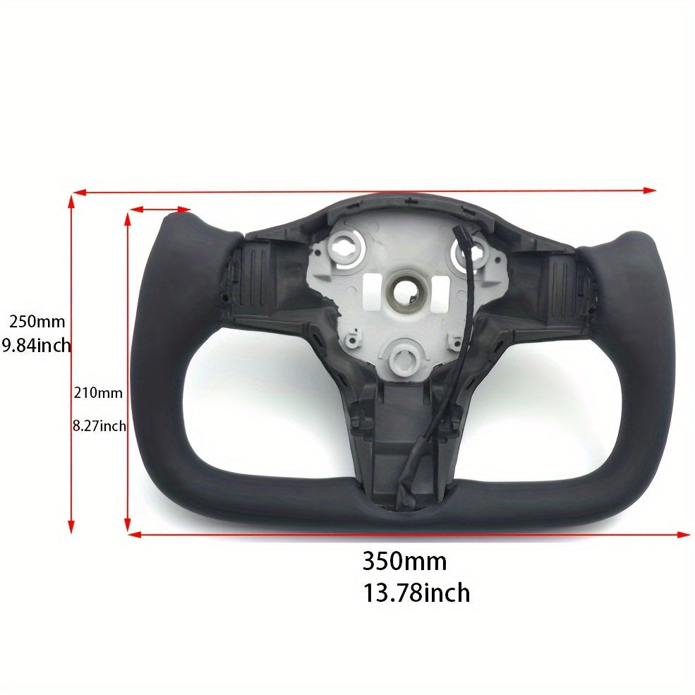Yoke Steering Wheel Cover Carbon Fiber Heating Front Placement for Model Y and Y