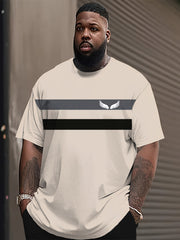 Мужская футболка с 3D-принтом ангельских крыльев, короткий рукав, круглый вырез, полиэстер спандекс, увеличенный размер