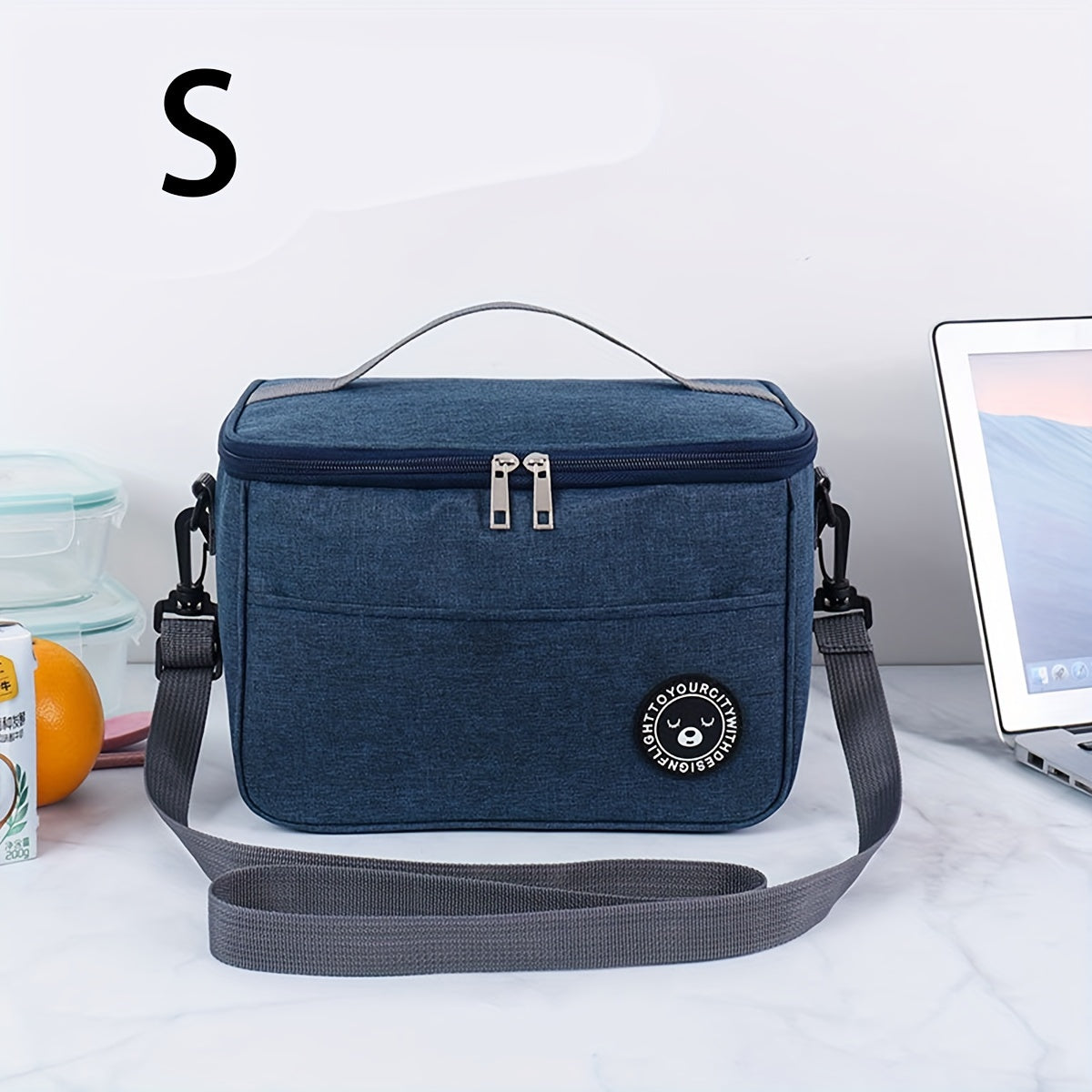 Bolsa de almuerzo aislada y a prueba de fugas de gran capacidad con diseño de animales para oficina y viajes