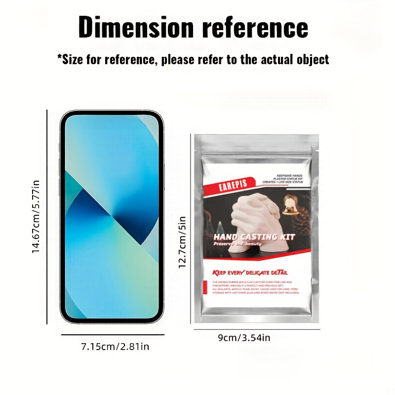 3D Hand Casting Kit for Couples White Plastic Clay Modeling Gift for Valentine's Day and Mother's Day