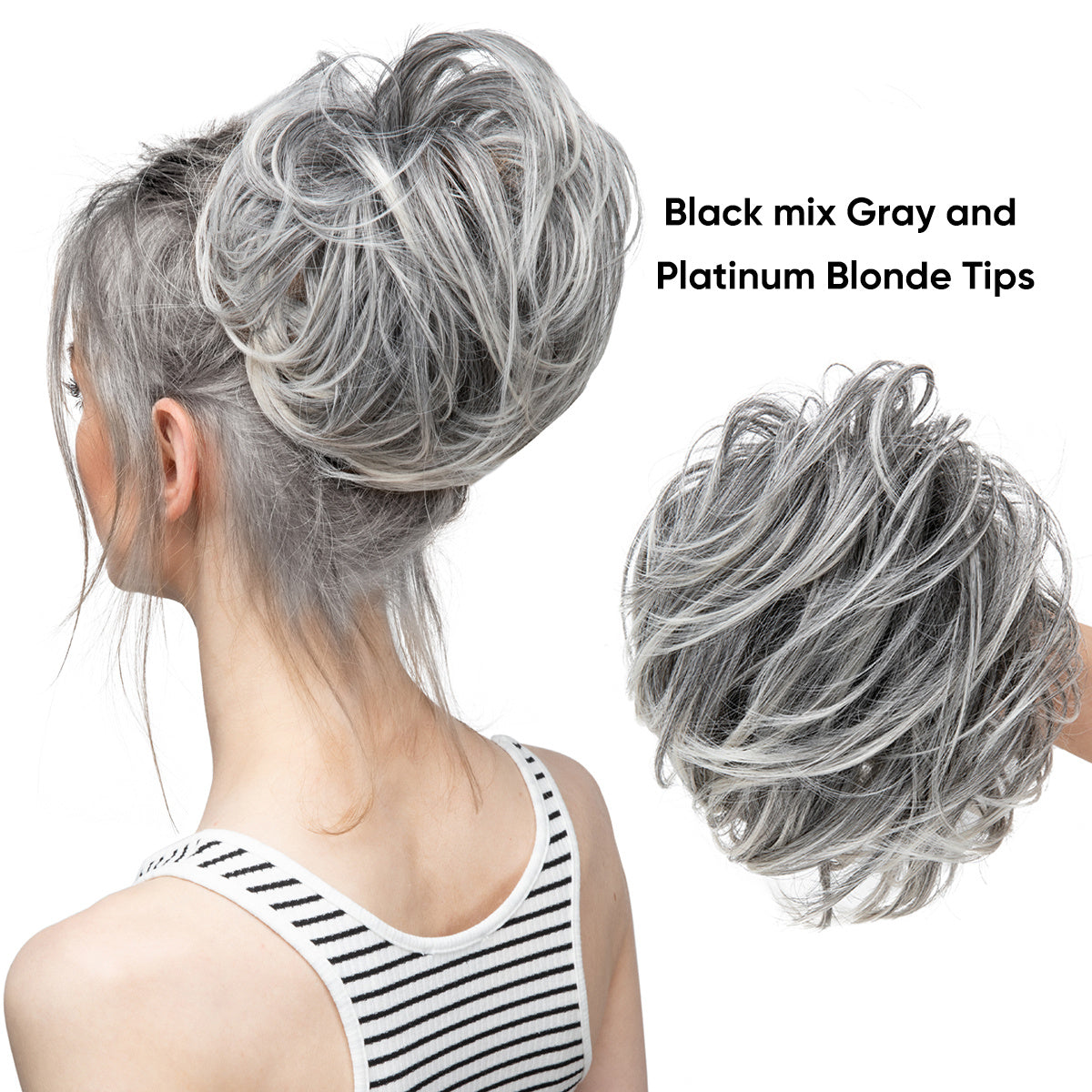 Women's Fluffy Curly Wig Hair Ring Elastic Rubber Band Hair Accessory