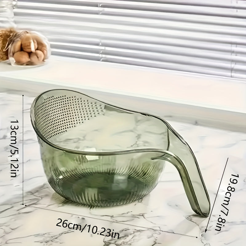 Plastic Kitchen Strainer Basket for Rinsing Grains Fruits and Vegetables