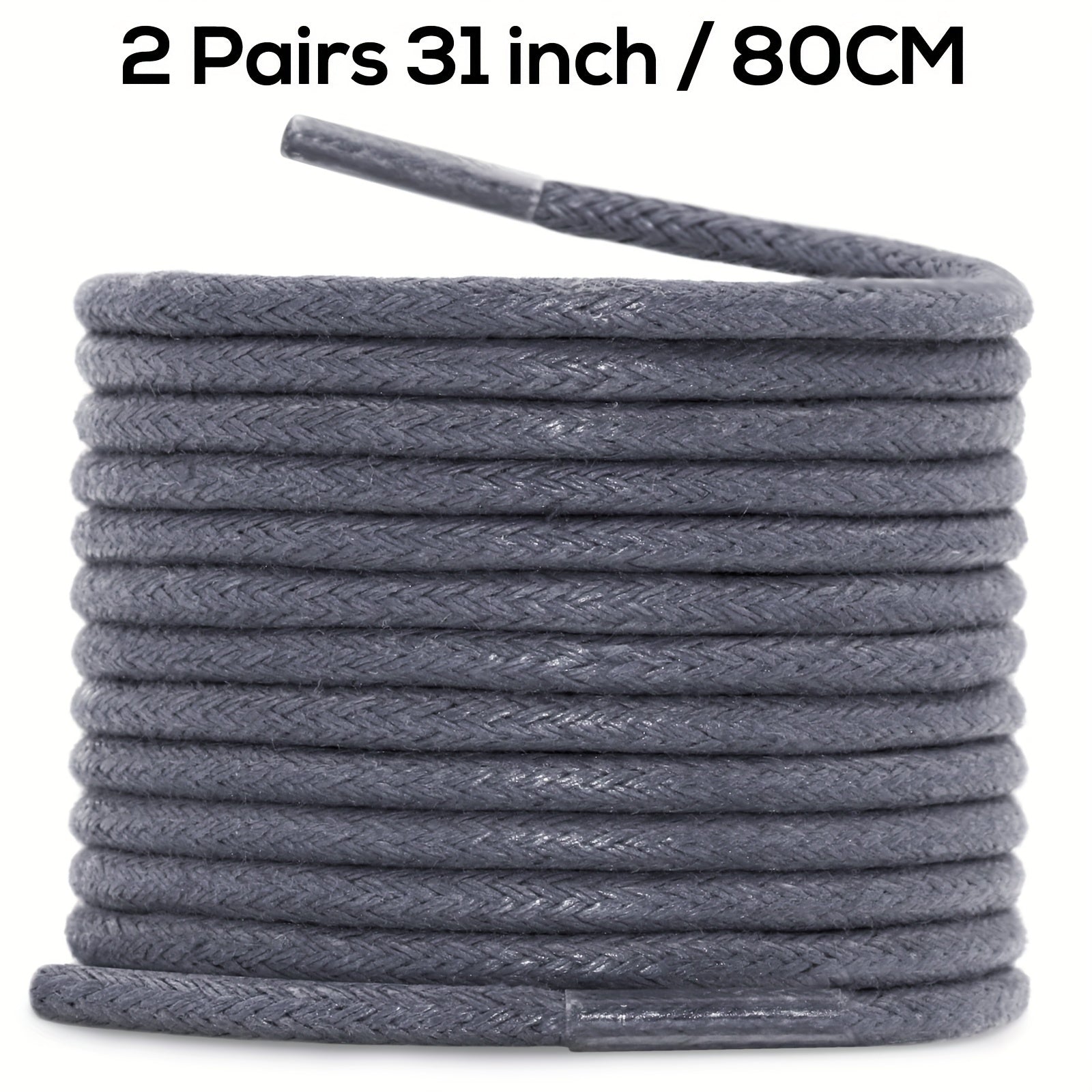 Unisex Waxed Shoelaces 0.25cm Thick Round Replacement Multi-Coloured 4 Pairs