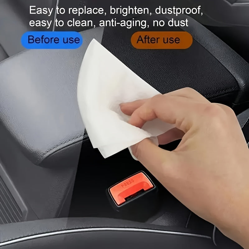 80pcs Multi-Purpose Car Interior Cleaning Wipes Faux Plastic Seat Dashboard Stain Remover