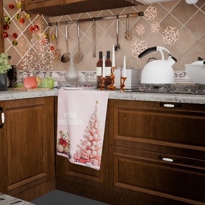 Christmas Tree Kitchen Towels Tea Towels 18x66cm Holiday Decor