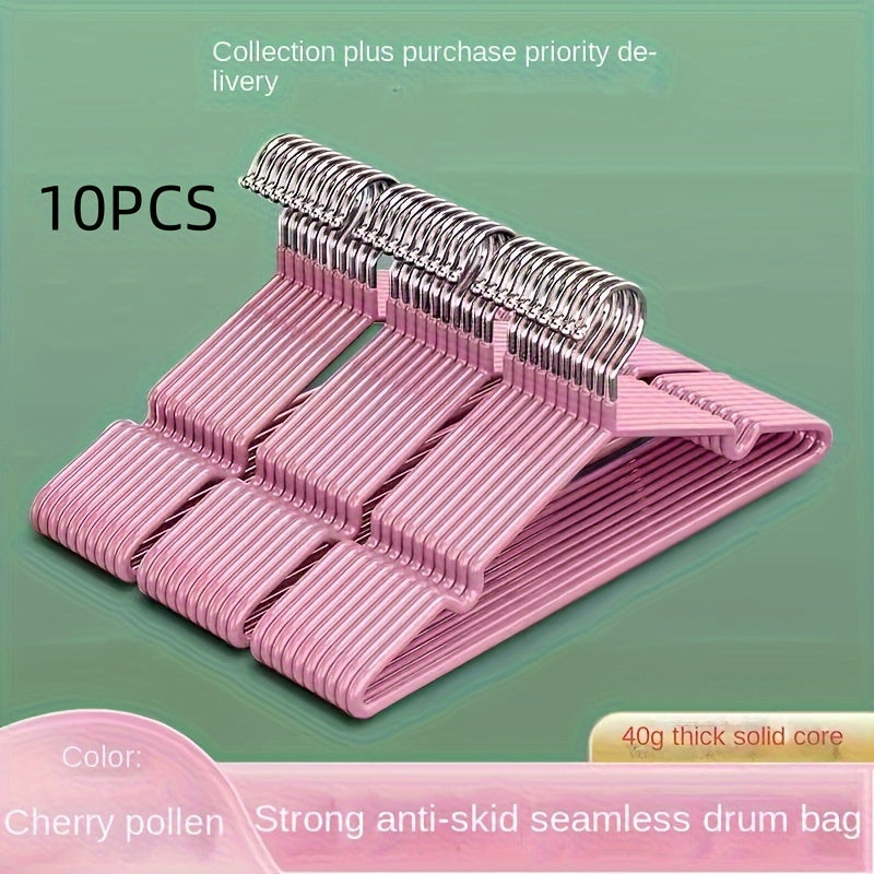 10 o 20 piezas de perchas antideslizantes para ropa, resistentes, sin marcas, para abrigos, ideales para dormitorio, baño y armario