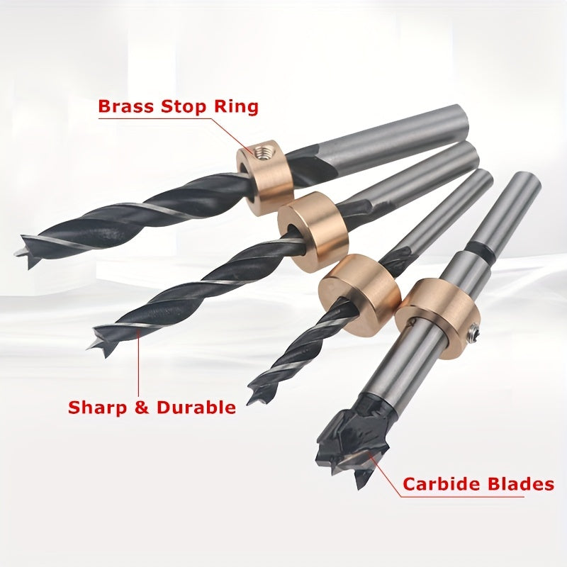 3-in-1 Woodworking Doweling Jig Kit Aluminum Metal Adjustable Drill Guide