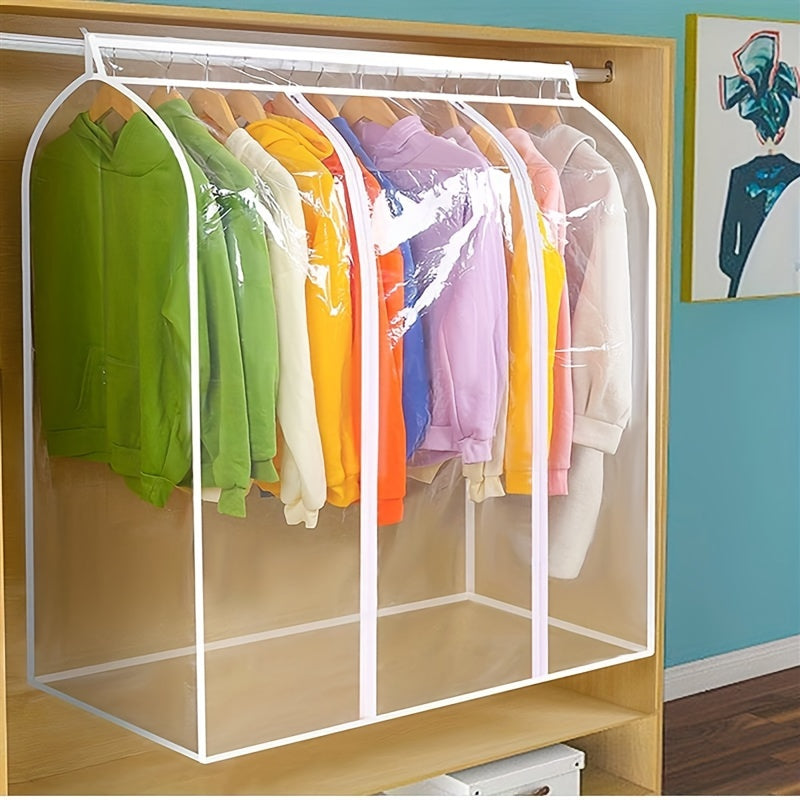 Clear PVC Garment Cover Waterproof Dust Protector for Closet Storage