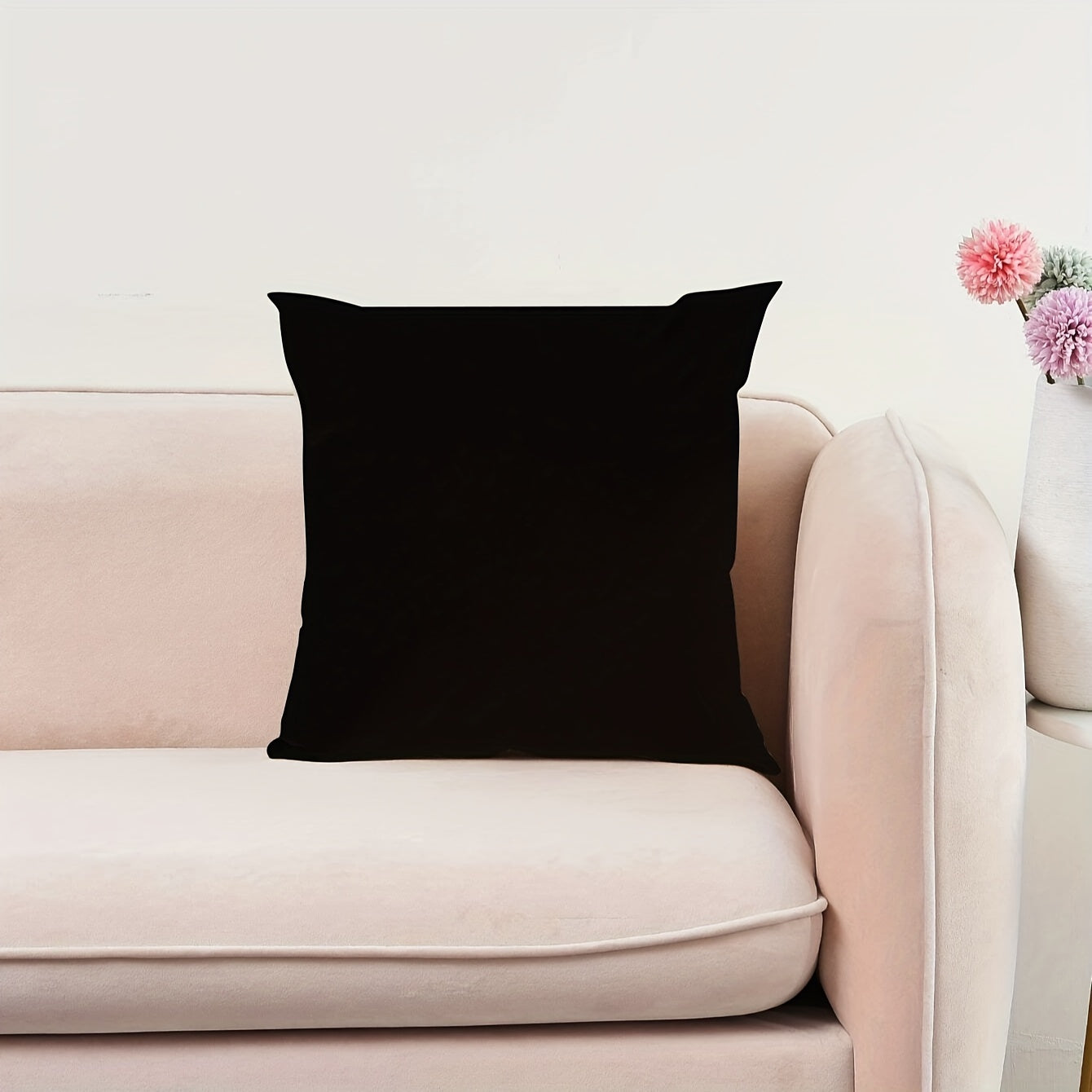 Uy dekoratsiyasi, yotoqxona, mehmonxona uchun qora yostiq qoplami, 18x18 dyuym