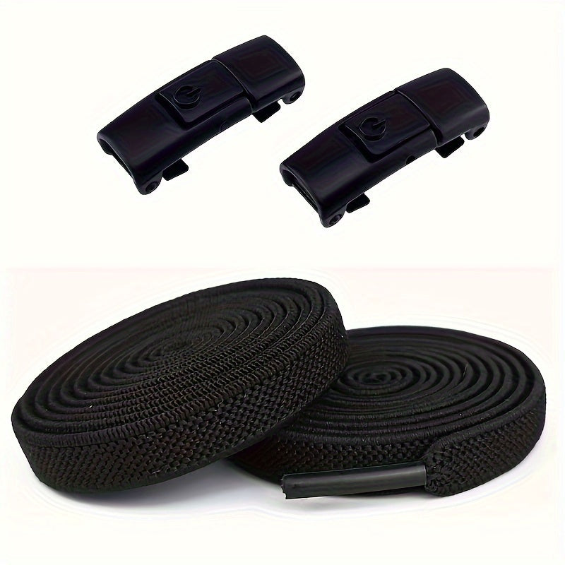 Unisex Elastic Shoe Laces Polyester No-Tie Quick Lock Sports Adjustable