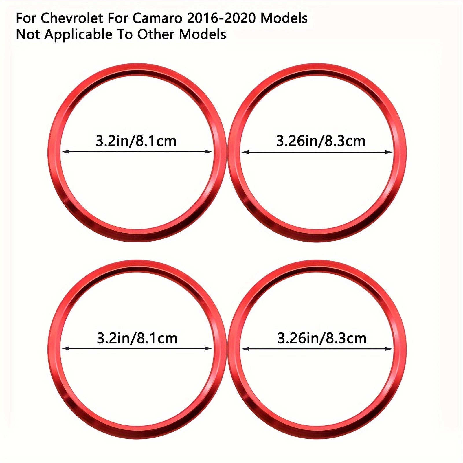 4 dona Alüminium Konditsioner knopkasi chiqish trimlari Camaro 2016-2020 uchun