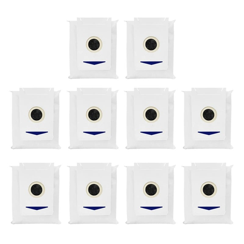 ECOVACS Deebot T30 PRO OMNI robot tozalagichi uchun 10 ta almashtirish chang sumkasi oling, yuqori samarali HEPA filtri bilan, yuvilishi mumkin va uzoq muddatli, yog'och va qog'oz materialdan tayyorlangan robot tozalagich uchun mo'ljallangan.