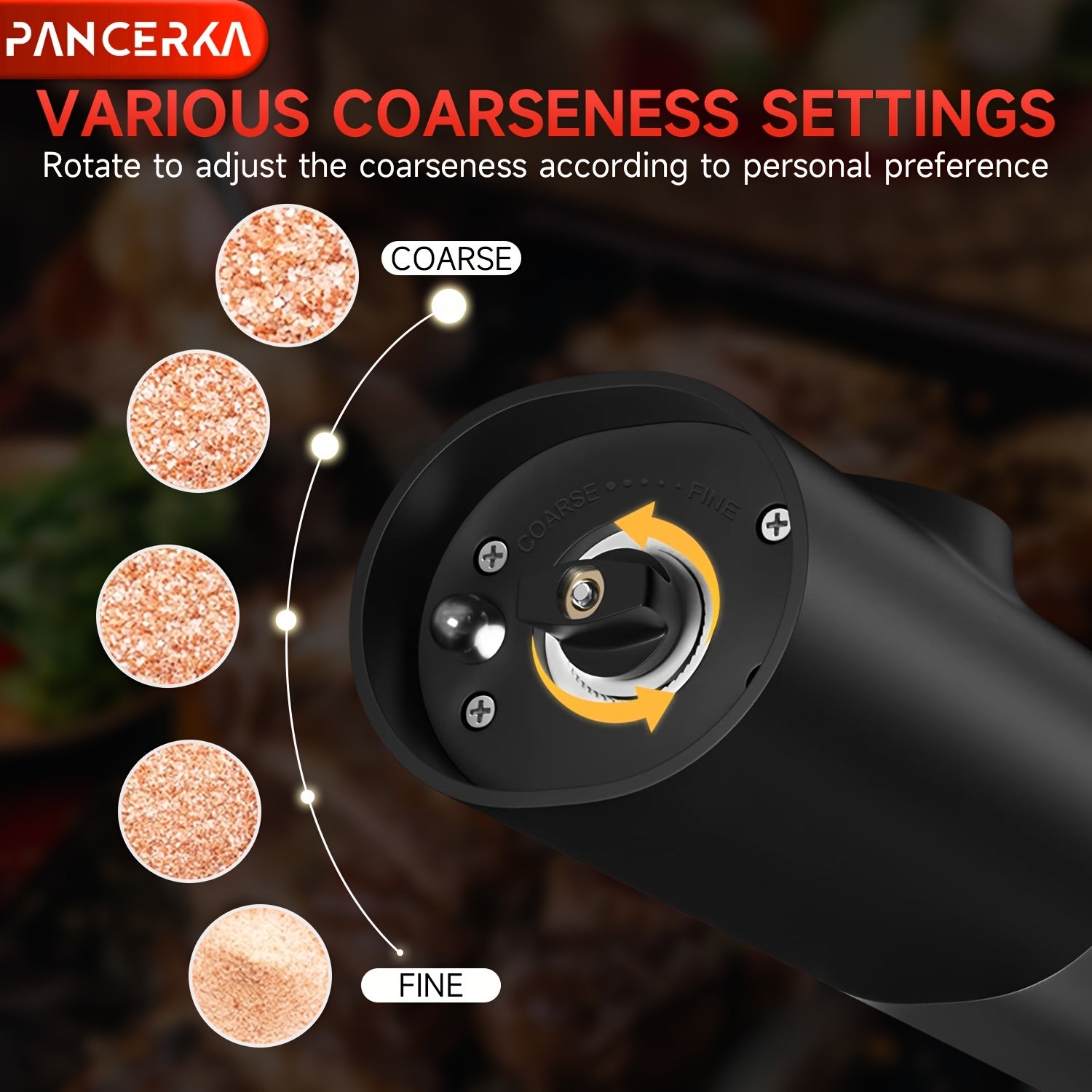 Электрический набор мельниц для соли и перца с LED-подсветкой для кухни и барбекю