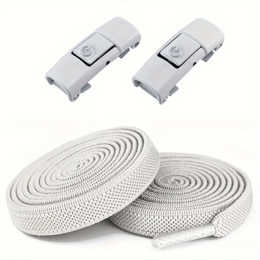 Unisex Elastic No Tie Sneaker Laces Durable Polyester Spandex 1 Pair