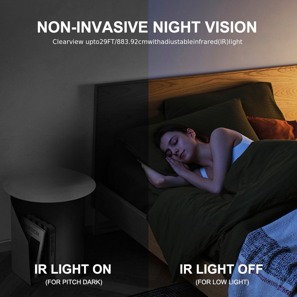 Wireless Security Camera 1080P HD with AI Human Tracking Motion Detection Night Vision Indoor Outdoor