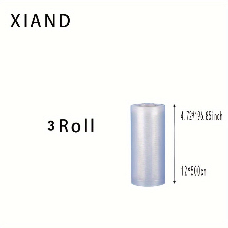 Pack of 3 Food Storage Bags Leakproof Plastic for Vegetables and Fruits